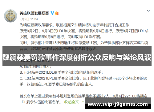魏震禁赛罚款事件深度剖析公众反响与舆论风波